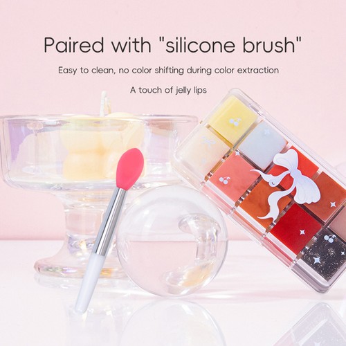 Lip Gloss Palette 10 Colors Jelly Lip Cream Palette Kit Beauty Make Up Cosmetic - Picture 9 of 15