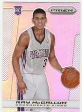 RAY MCCALLUM SILVER HOLO REFRACTOR ROOKIE 2013-14 PANINI PRIZM 293 SAC KINGS
