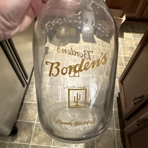 Borden’s Phoenix Store Jug ACL Half Gallon Milk Bottle Arizona AZ Cactus - Picture 3 of 12