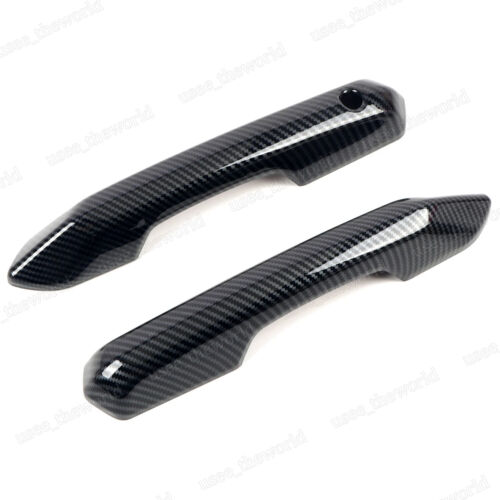 2x Carbon Fiber Car Exterior Door Handles Cover Trim For Ford Mustang 2024 2025 - Picture 8 of 13