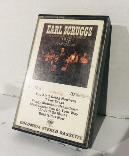 Earl Scruggs Live At Kansas State Cassette Very Good Tested Condition