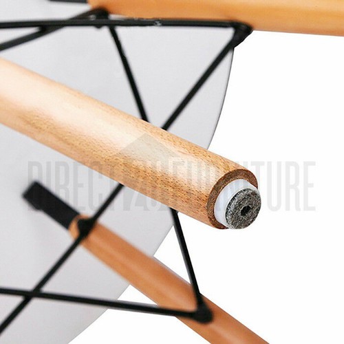 80cm White Dining Table Round Eiffel Office Kitchen Wood Leg Eames Replica - Picture 10 of 12