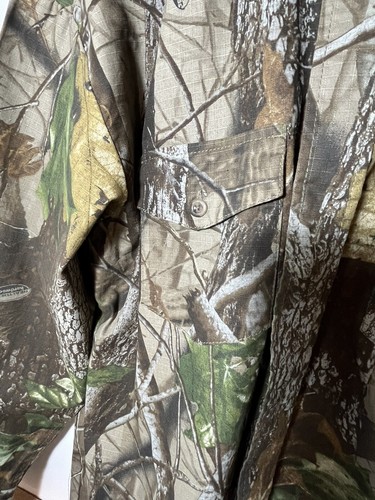 Men's L 42-44 Shirt Outfitters Ridge Real Tree Camo Button Up Long Sleeve - Picture 3 of 4