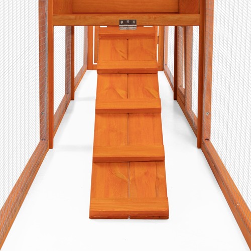 COZIWOW 94'' Wooden Rabbit Hutch Guinea Pig House 2-tier Chicken Coop Ramps New - Picture 13 of 22