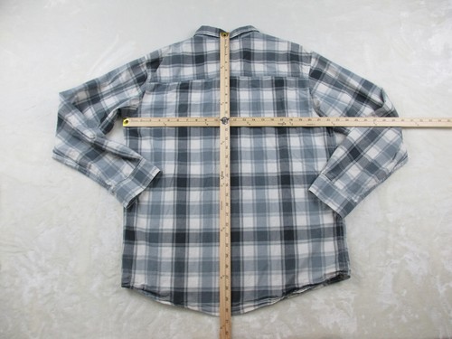 Columbia Shirt Mens Large Gray Plaid Button Up Outdoor Long Sleeve Casual - Picture 6 of 9