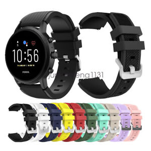 Fossil Gen 5 / Gen 4 Explorist HR Watch Band, Rugged Silicone Sport Watch Strap | eBay