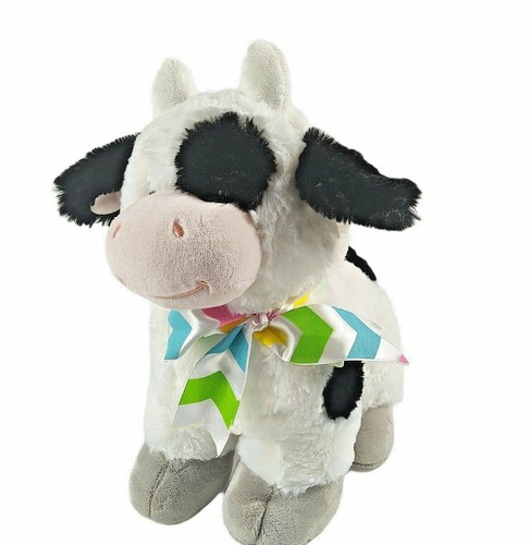 Inter American Black and White Cow Plush with Chevron Bow 14" Stuffed Animal - Picture 12 of 12