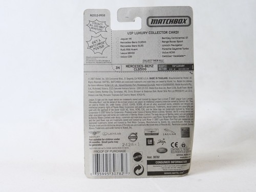 Matchbox Vip Luxury N.34 Mercedes Benz CLS500 1:65 Nuovo IN Blister - Picture 4 of 4