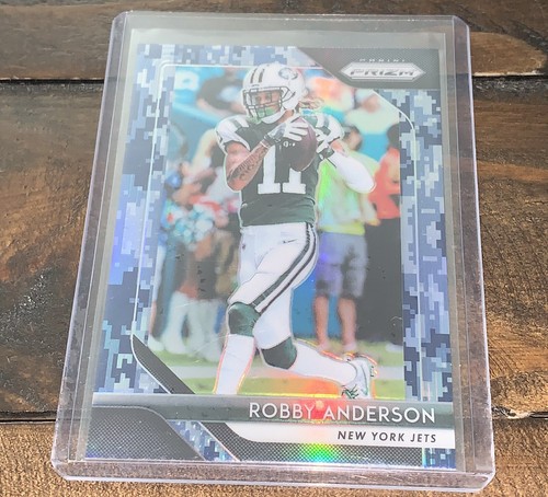 2018 Panini Prizm Robby  Anderson 55 Camo Prizm SSP New York Jets #5/25 Mint - Picture 1 of 3