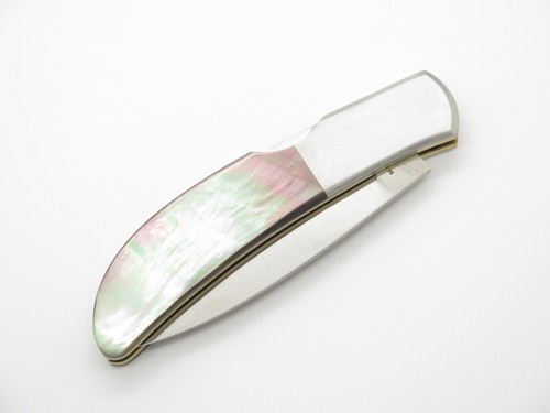 Coltello tascabile pieghevole vintage Al Mar Hawk Seki Japan Black Lip Pearl Lockback - Foto 5 di 6