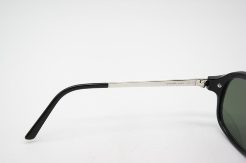 Vintage Sonnenbrille Cartier Paris Schwarz Silber Oval sunglasses Brille - Bild 5 von 6