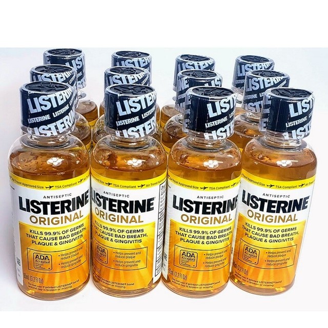 Listerine Original Oral Care Antiseptic Mouthwash Travel Size 95 ml