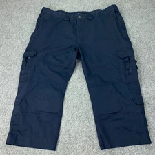 5.11 Tactical Pants Mens Hemmed 52x28 Blue Uniform Workwear Canvas Utility 74310