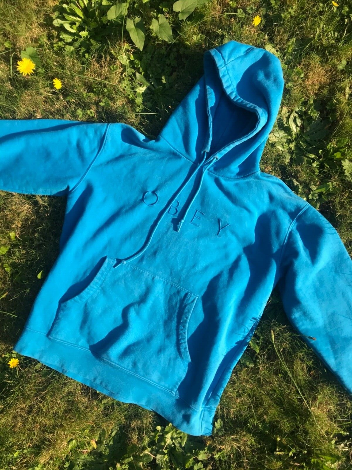 obey hoodie blue
