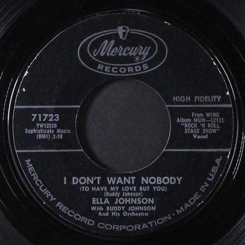 ELLA & BUDDY JOHNSON: i'm just your fool / i don't want nobody MERCURY 7" Single - Picture 2 of 2