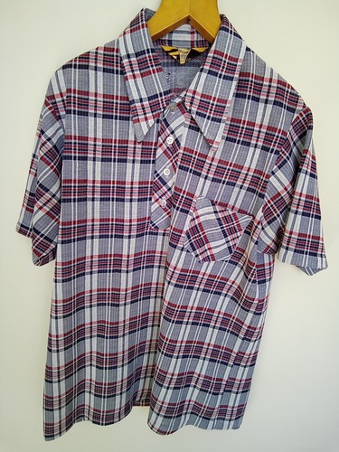 mens vintage 70s Mod shirt Large