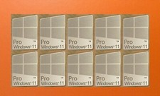10 PCS Sticker for window 11 Pro Badge Logo Decal Silver Chrome 16mm x 23mm USA