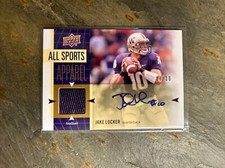 RARE 2011 UD World of Sports -All-Sport Apparel Auto Jake Locker  #7/10 UW Husky