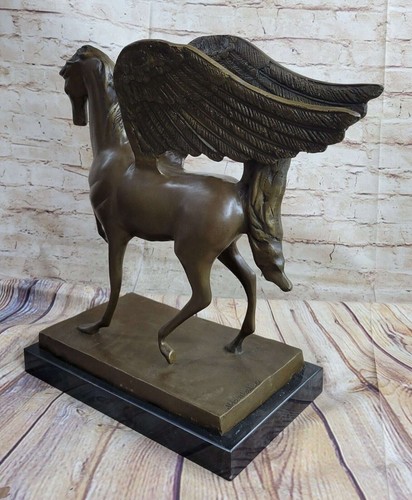 Pegasus Griechische Mythologie Geflügeltes Pferd Fliegende Statue Skulptur Bronze 16" Kunstwerk - Bild 7 von 7