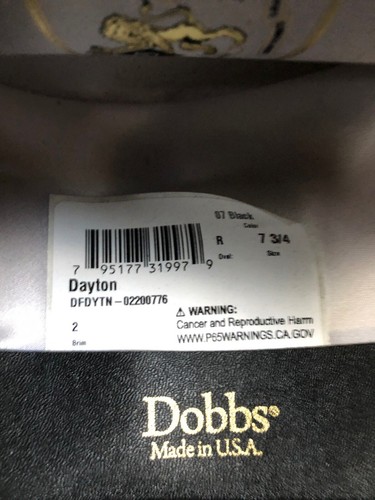 Dobbs Dayton Black (Flaws) 7 3/4 Classic Fedora! - Picture 8 of 10