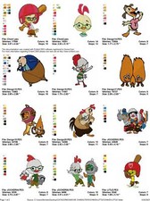 13 CHICKEN EMBROIDERY MACHINE DESIGNS COLLECTION PES JEF HUS EXP DST USB