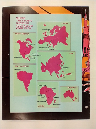USPS OUTER SPACE Stamp Album (Around the World Stamps) 1982 - Picture 11 of 11