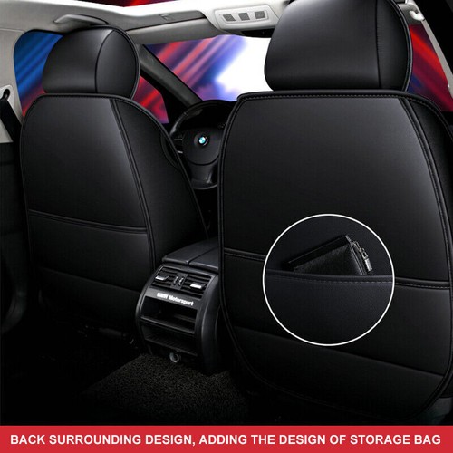 Paar Auto Sitzbezug Sitzbezüge Luxury PU Kunstleder Schonbezüge Sitzauflage - Bild 9 von 16