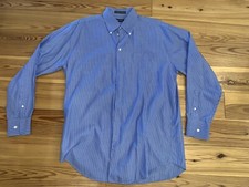 EXCELLENT CONDITION NAUTICA MENS OXFORD DRESS SHIRT BUTTON-UP 16 34-5 BLUE L
