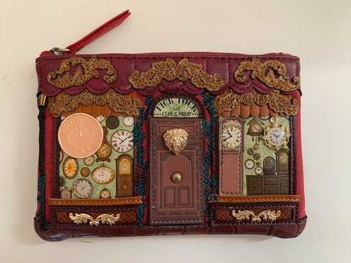 Vendula London Tick Tock clock Shop Zip wallet coin purse