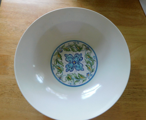 12" Melamine Bowl Better Homes & Gardens blue floral Pasta Salad Serving 1225 - Picture 4 of 5