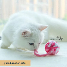 Yarn Balls for Cats with Bell  Wool Cat Toys for Indoor Play  Toys for Kittens