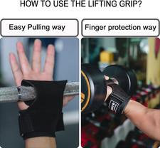 Leather Weightlifting Wrist Straps  Wraps   Ultimate Grip Support for Deadlifts