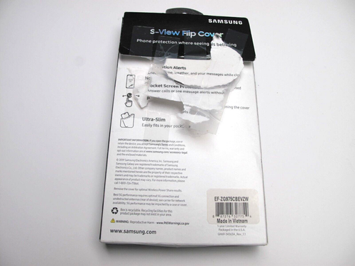Genuine Samsung S-View Flip Cover for Galaxy S10+ Plus (EF-ZG975CBE) Black - Zdjęcie 6 z 7
