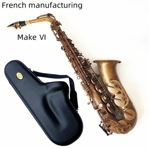 High Unique Retro Alto Saxophone Brass Antique Copper E Flat Sax Instrument - Picture 1 of 14