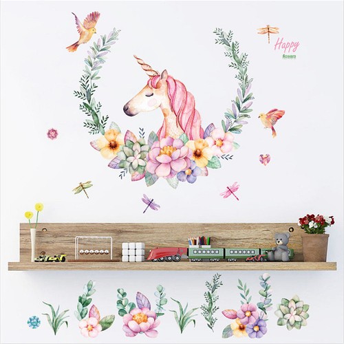 Unicorn Nursery Wall Decal Sticker Art Removable Vinyl Home Decor Stickers NJ - Picture 2 of 7