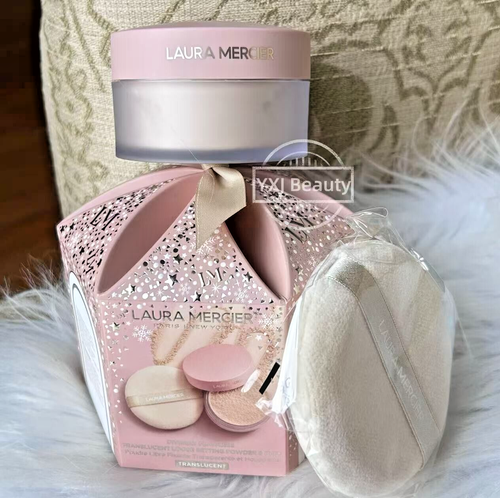 New Laura Mercier Flawless Translucent Loose Setting Powder Ultra-Blur&Puff~1 oz - Picture 1 of 5