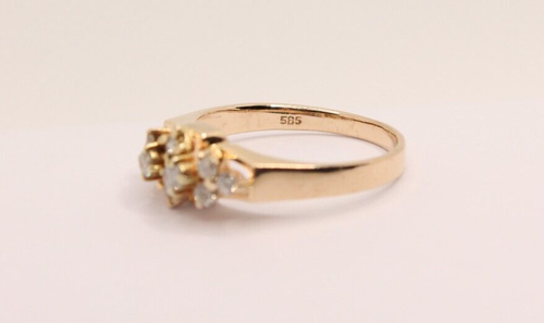 Solid 14ct Gold & Diamond Ring 0.25ct - Picture 4 of 4