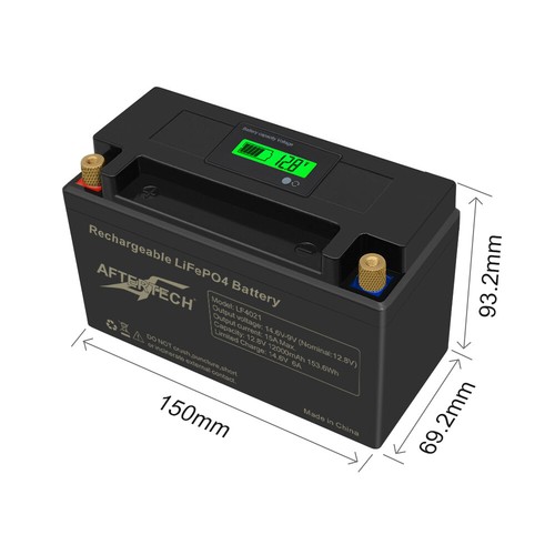 12V 12AH LIFEPO4 RECHARGEABLE BATTERY PACK LITHIUM IRON PHOSPHATE BATTERY 150x70x93 - Picture 2 of 5