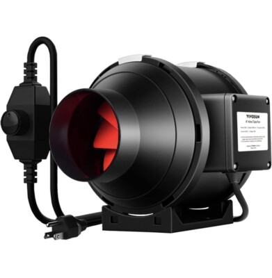 VIVOSUN R4 4in Inline Duct Fan Ventilation Variable Speed Controller 190 CFM