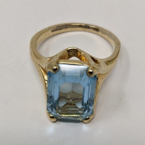 Alexandra Collection Ring 18K GF? Größe 8 Austrian Aqua Crystal Original Box USA - Bild 5 von 12