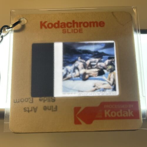 Eric Fischl “Old Man’s Boat And Dog” 35mm Art Slide KEYCHAIN 1228 - Picture 3 of 3