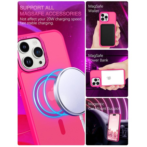 For iPhone 16/15/14/13/12/11 Pro Max MagSafe Case Shockproof Heavy Magnetic Cove - Picture 19 of 45