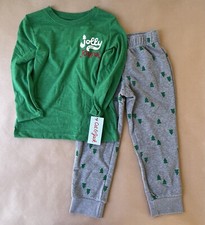 Cat  Jack Toddler Green Jolly and Joyful T-Shirt  Pants Christmas Set Size 4T