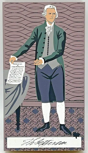 Cat's Meow Wood Presidential Portraits of United States Thomas Jefferson 3rd