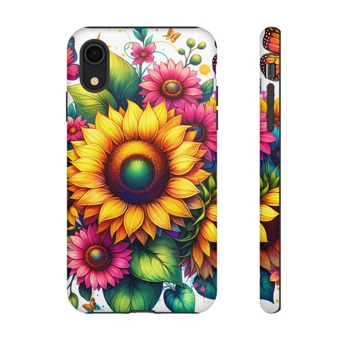 Vibrant Floral Phone Case, Tough Cases, Sunflower Design, Gift for Her, [...] - 第 125/261 張圖片
