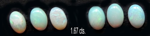 Australian Solid Opals 6x 4 x2 mm Ovals Lots of 6 pcs. 1.67 cts. - Picture 2 of 2