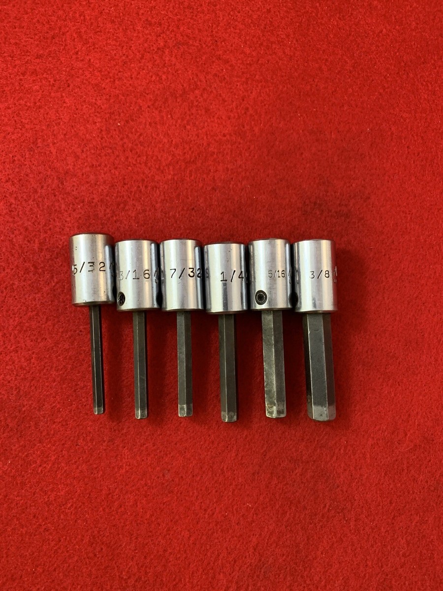 まっく MAC Tools 3/8” Drive 6 piece hex bit set 5/32”- 3/8” USA C7