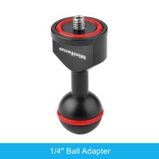 1'' Ball Adapter w 1/4''-20 Screw Ball Head Mount for Underwater Photography Cam