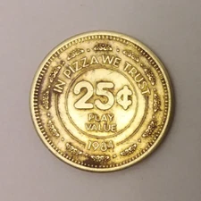 Chuck E. Cheese Pizza 1984 Arcade Game Token 24mm