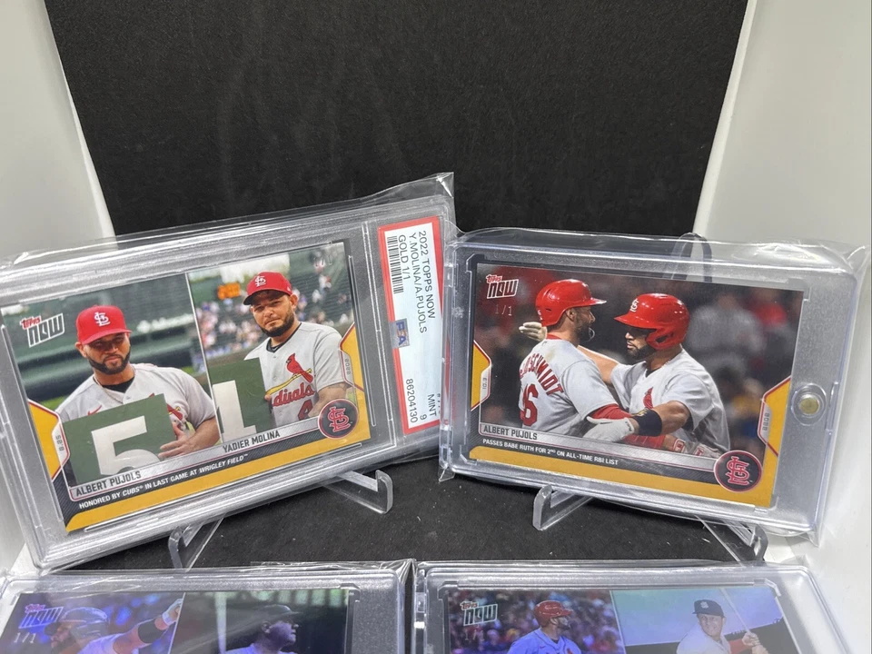(11) 2022 Topps Now Albert Pujols HISTORY Platinum 1/1 Rainbow Holo Foil PSA 10 - Image 2 of 4